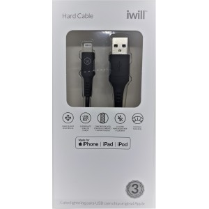 Hard Cable iwill - Cabo MFi Lightning para USB - cód. 10525