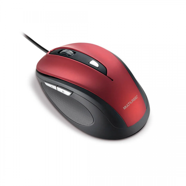 Mouse Multilaser Comfort Vermelho - MO243 
